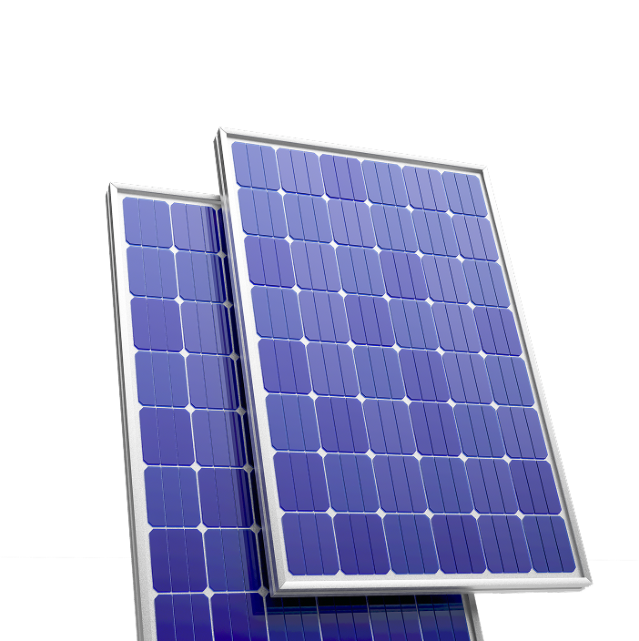 Solar panels 3D illustration